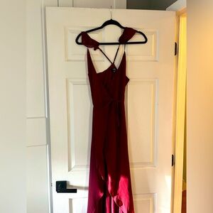 Burgundy gown